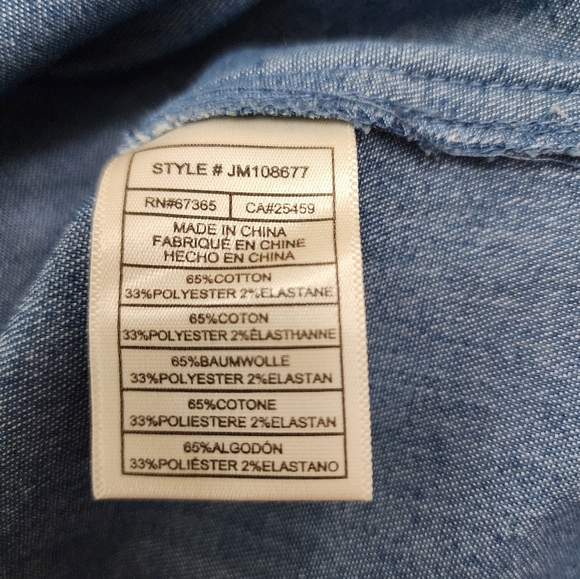 Betsey Johnson Blue Denim Zip-Front Dress Size 10 - Picture 3 of 7